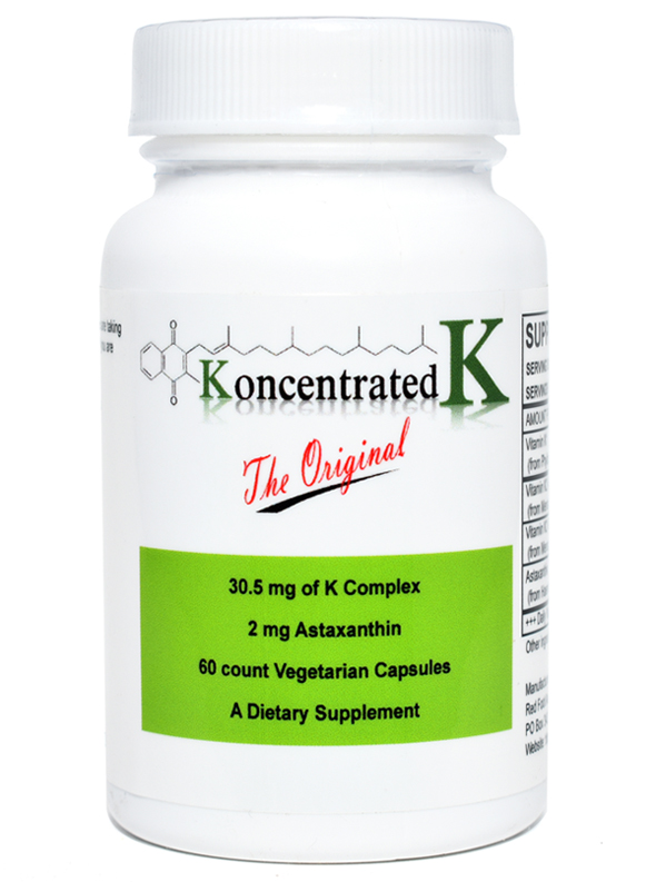 Koncentrated K for your health:  Vitamin K and Cardiac Health, Vitamin K and Bone Health, Vitamin K and Kidney Health, Vitamin K and Cancer, Vitamin K reduces the risk of Diabetes, Vitamin K and Covid 19 - Insufficient K is linked to elements of Covid 