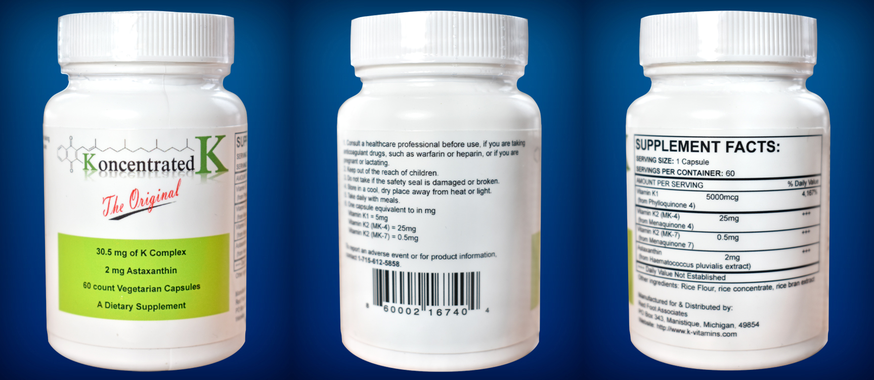 Koncentrated K Vitamin K1 Mk4 Mk7 With Astaxanthin